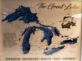 3D Great Lakes Depth Chart Wall Hanging