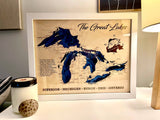 3D Great Lakes Depth Chart Wall Hanging