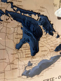 3D Great Lakes Depth Chart Wall Hanging