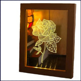 Wood Photo Frame 3D Acrylic Led Night Light, Home Décor