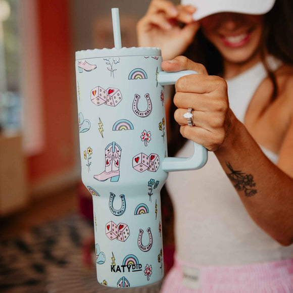 Lucky Girl Western Tumbler with Handle