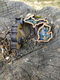 Michigan shaped glass filled Magnet