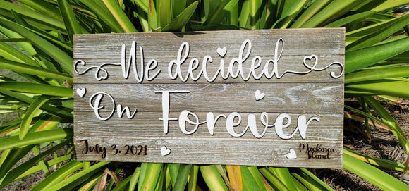 Wedding sign designed by Remember Mackinac