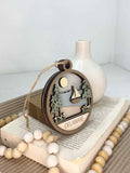 Any CityState or CustomText Beach Shore w Sailboat Ornament