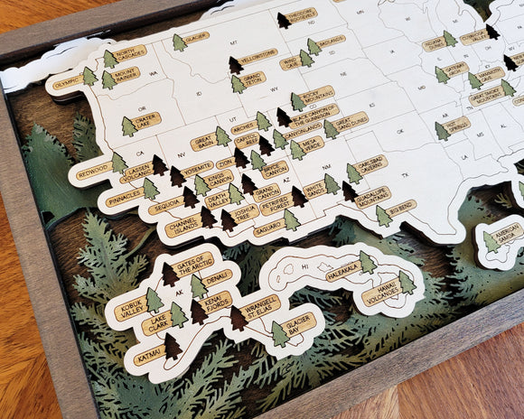 National Parks Travel Map