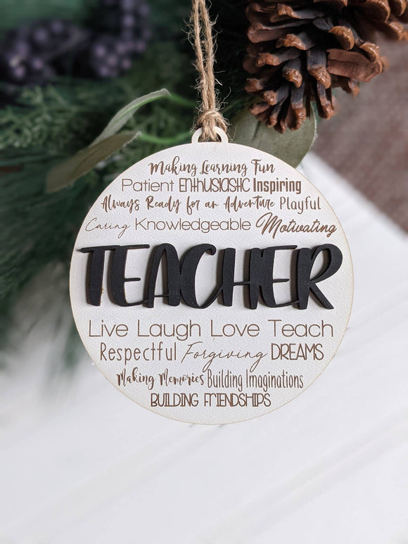 Teacher Gift Christmas Ornament