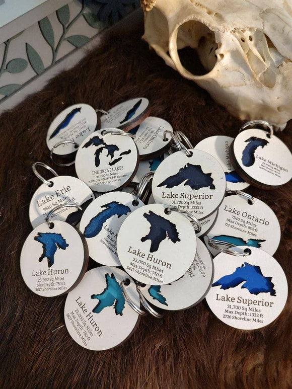 Keychains Michigan Lakes