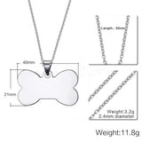 Bone Shape Metal Tag