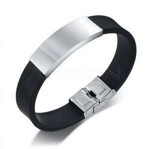 Blank Silicon Stainless Bracelet for Laser Engraving