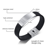 Blank Silicon Stainless Bracelet for Laser Engraving