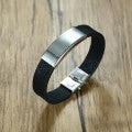 Blank Silicon Stainless Bracelet for Laser Engraving